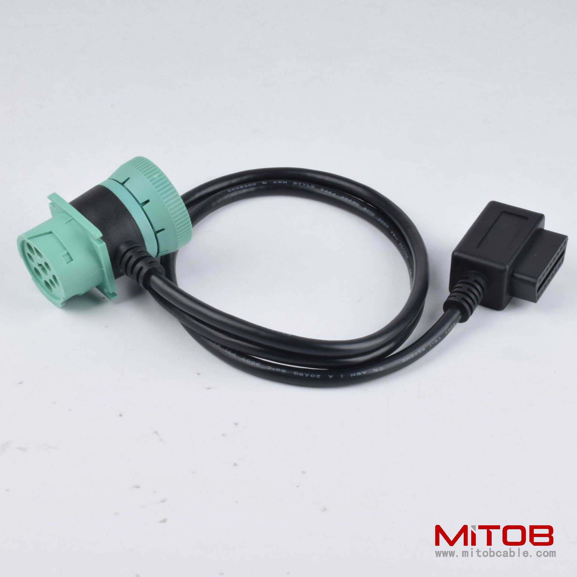 1 meter  obd  16pin  female  to  J1939  9pin  female and   J1939  9pin  male cable  J1939 9Pin cable for truck Cummins engines