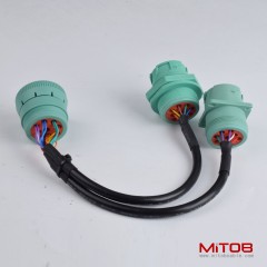 J1939  9 pin splitter  Y cable  J1939 9PIN connector  diagnostic  cable   for Cummins