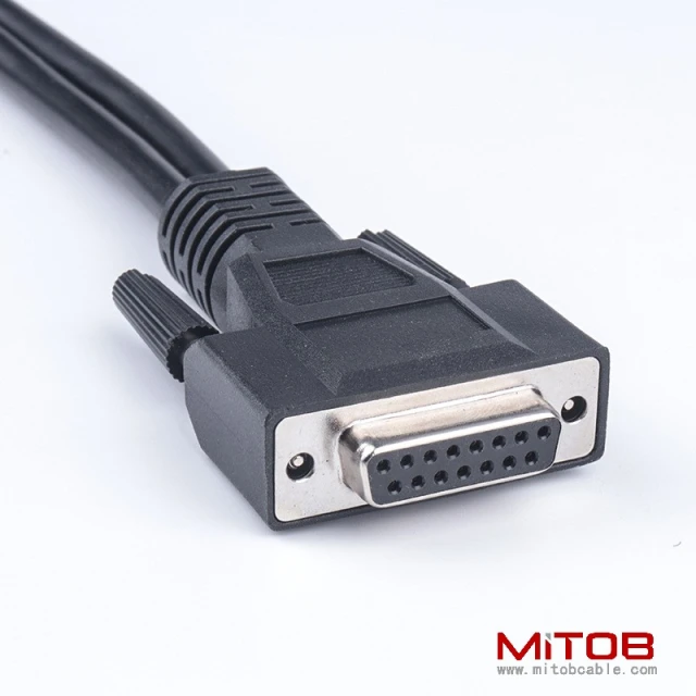 DB15Pin to J1939 9pin and J1708 6PIN diagnostic  cable for truck