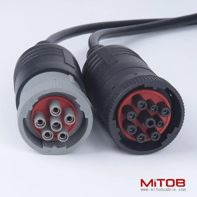 DB15Pin to J1939 9pin and J1708 6PIN diagnostic  cable for truck