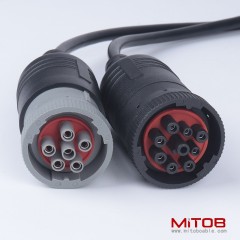 DB15Pin to J1939 9pin and J1708 6PIN diagnostic  cable for truck