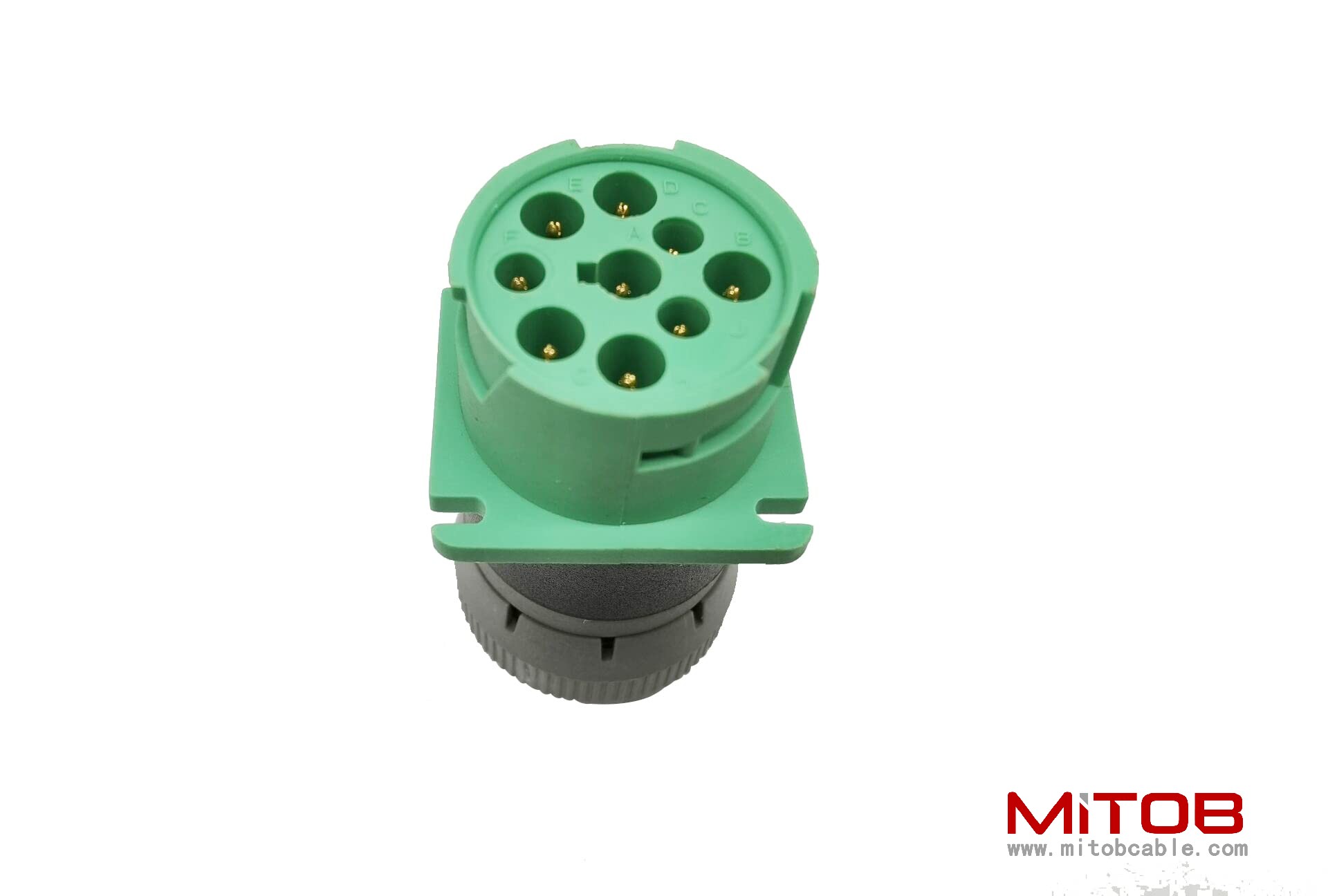 Green 9pin J1939 Type 2 to 6pin J1708 Adapter