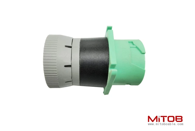 Green 9pin J1939 Type 2 to 6pin J1708 Adapter
