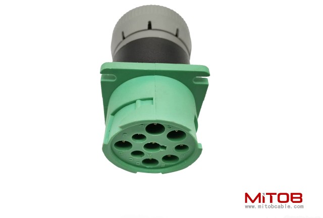 Green 9pin J1939 Type 2 to 6pin J1708 Adapter