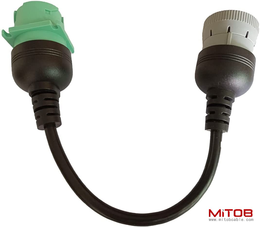 6 pin to 9 pin Adapter | Cable J1939 to J1708 | 1 Foot | Adapter for Trucks and Cars