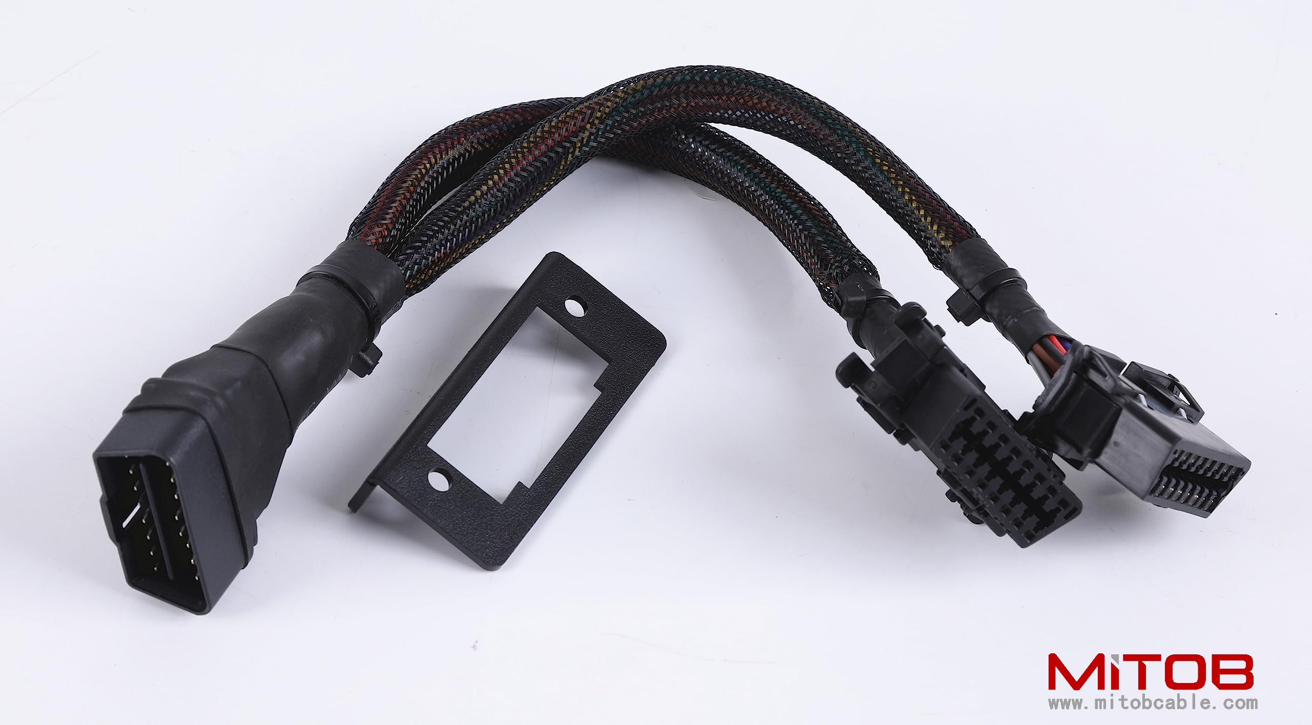 20AWG Thick Universal OBDii  Split Y Cable 1 Male to Dual Female Cable for Code Reader & GPS