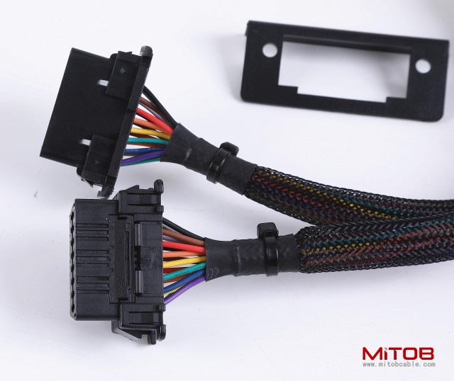 20AWG Thick Universal OBDii  Split Y Cable 1 Male to Dual Female Cable for Code Reader & GPS