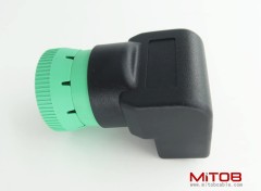 Right Angle J1939 Male to OBD2 Female Adapter