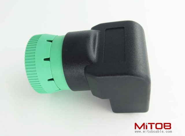 Right Angle J1939 Male to OBD2 Female Adapter