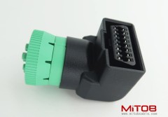 Right Angle J1939 Male to OBD2 Female Adapter