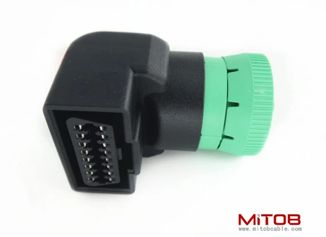 Right Angle J1939 Male to OBD2 Female Adapter