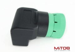 Right Angle J1939 Male to OBD2 Female Adapter