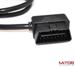 3ft 100cm OBD-II OBD2 Right Angle 16 Pin Auto Car Male to Female Extension Cable Diagnostic Extender Cord Adapter