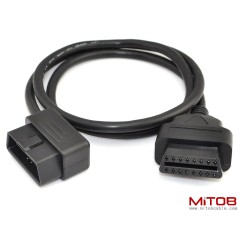 3ft 100cm OBD-II OBD2 Right Angle 16 Pin Auto Car Male to Female Extension Cable Diagnostic Extender Cord Adapter