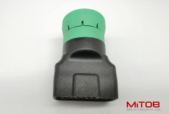Type 2 Green 9pin J1939 to OBD2 16pin J1962 Female Adapter