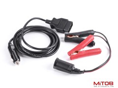 OBDII Vehicle ECU Emergency Power Supply Cable Memery Saver OBD2 to Cigar Lighter