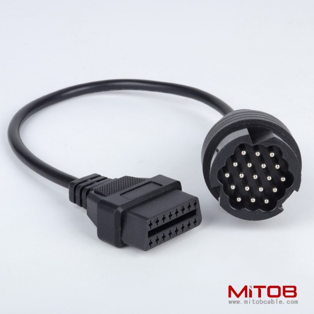 40cm Porsche 19Pin to OBD2 16Pin Cable   19pin to  16pin cable for  Porsche