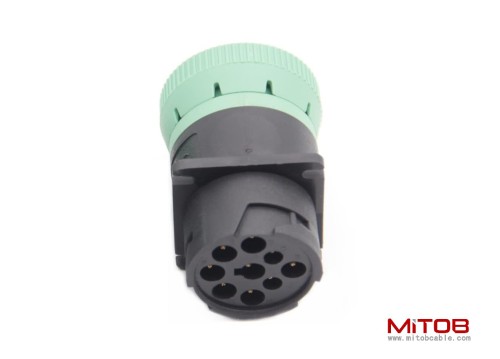 Green J1939 type2 to Black J1939 type1 Adapter 9pin