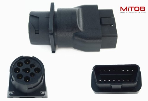 OBD2 Male to J1939 Female Adapter for Both J1939 Type 1 and Type 2