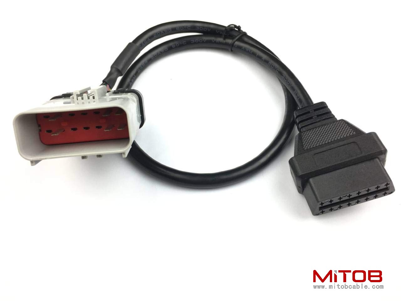 RP-1226 14 Way to 16 pin OBD ii Female ELD Cable RP1226 to OBD2 Adapter Cable