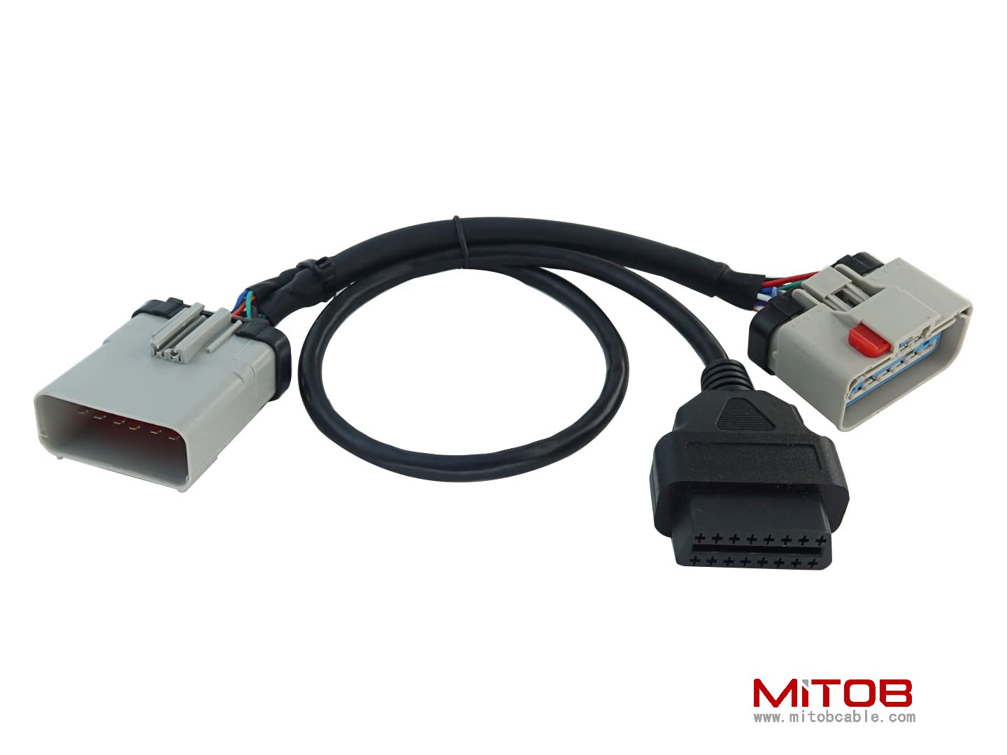 14pin RP1226 Male to 14pin RP-1226 Female to OBD2 Female Splitter Cable