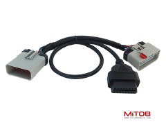 14pin RP1226 Male to 14pin RP-1226 Female to OBD2 Female Splitter Cable