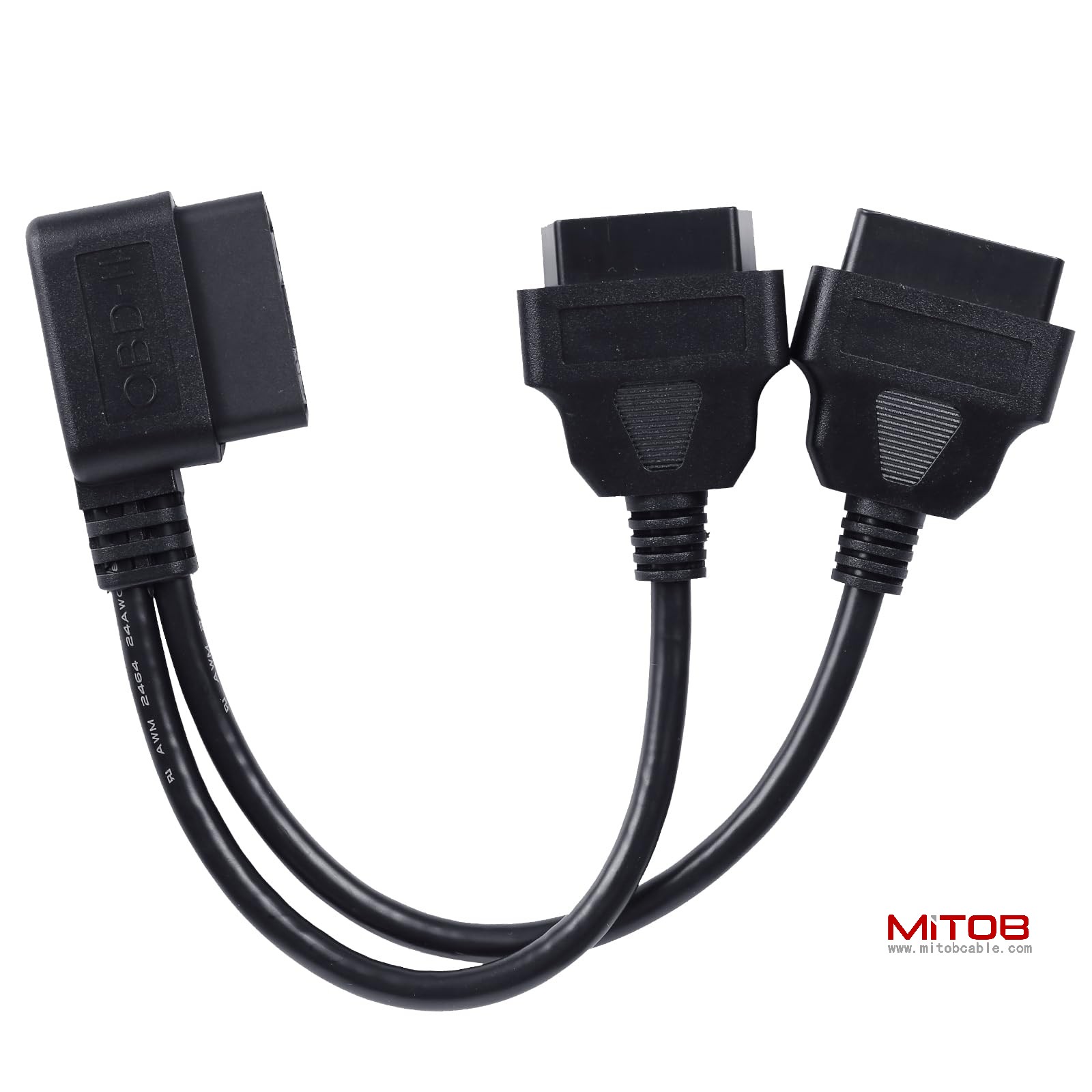 OBD2 16pin 1pcs Male to 2pcs Female Splitter Cable