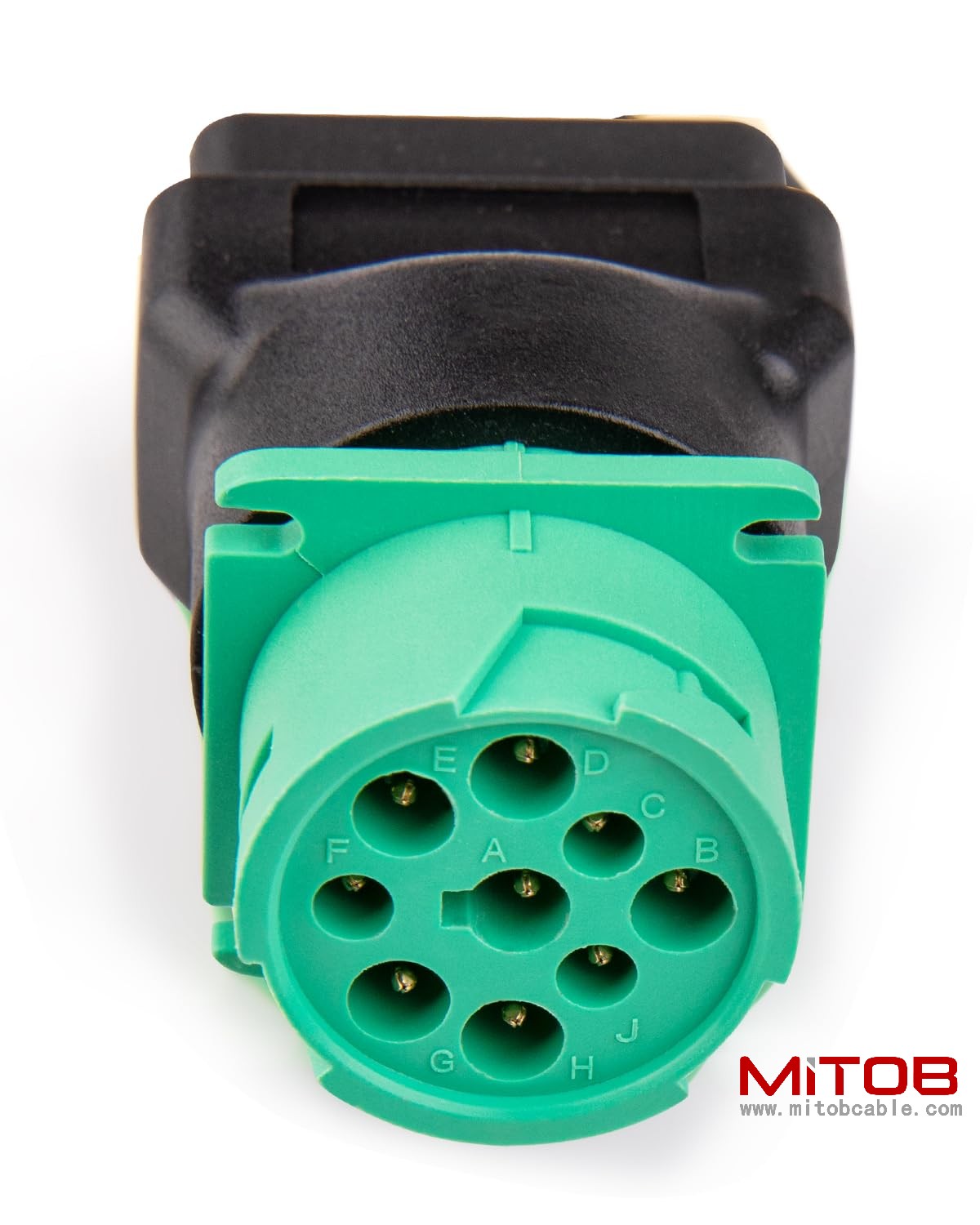 16pin OBDii OBD2 Male to J1939 Female Adapter Type2 Green 9pin for Volvo Mack