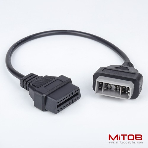 40cm Nissan 14 pin to 16 pin OBD1 OBD2 cable Nissan 14 pin connector cable