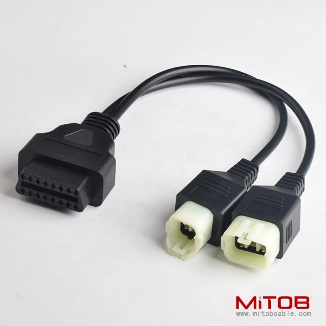 OBD one to two connection line for Honda motorcycle OBD 16pin to 4pin and 6pin cable