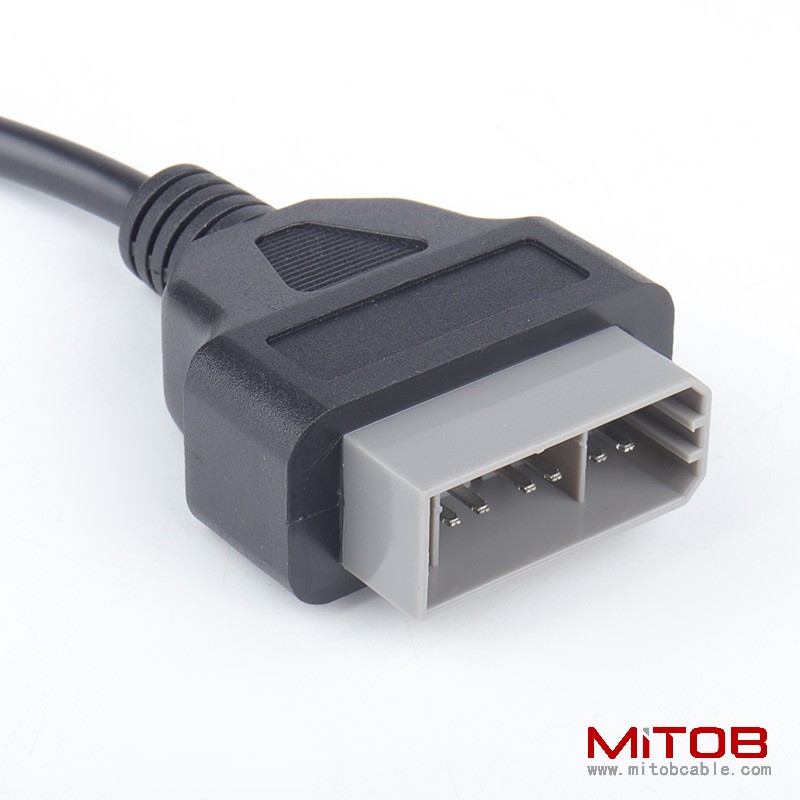 40cm Nissan 14 pin to 16 pin OBD1 OBD2 cable Nissan 14 pin connector cable