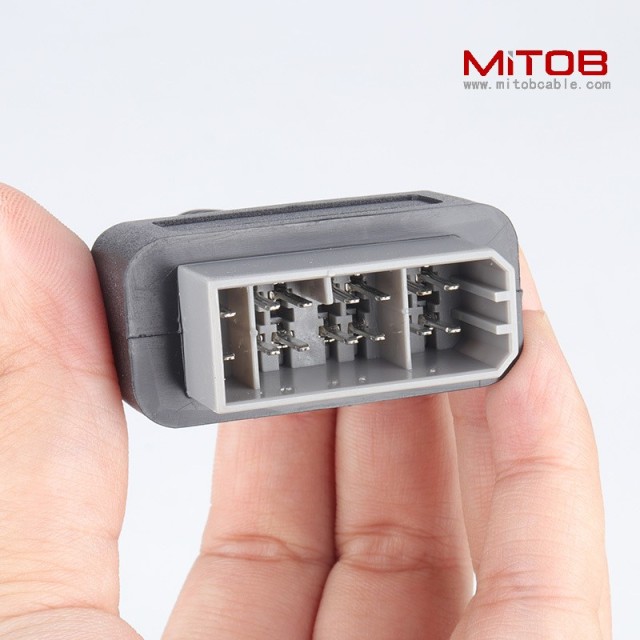 40cm Nissan 14 pin to 16 pin OBD1 OBD2 cable Nissan 14 pin connector cable