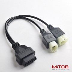 OBD one to two connection line for Honda motorcycle OBD 16pin to 4pin and 6pin cable