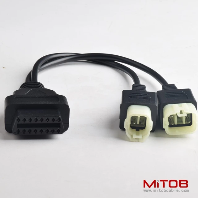 OBD one to two connection line for Honda motorcycle OBD 16pin to 4pin and 6pin cable