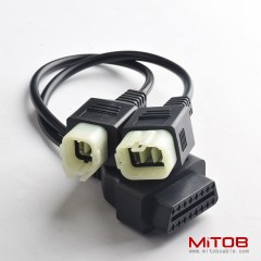 OBD one to two connection line for Honda motorcycle OBD 16pin to 4pin and 6pin cable