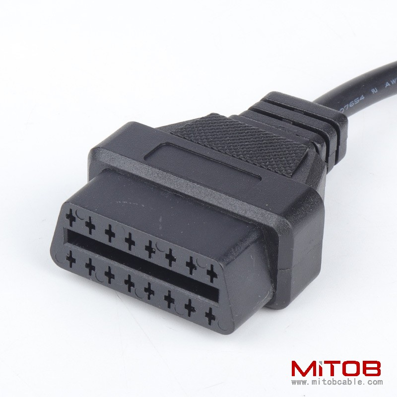 40cm Nissan 14 pin to 16 pin OBD1 OBD2 cable Nissan 14 pin connector cable