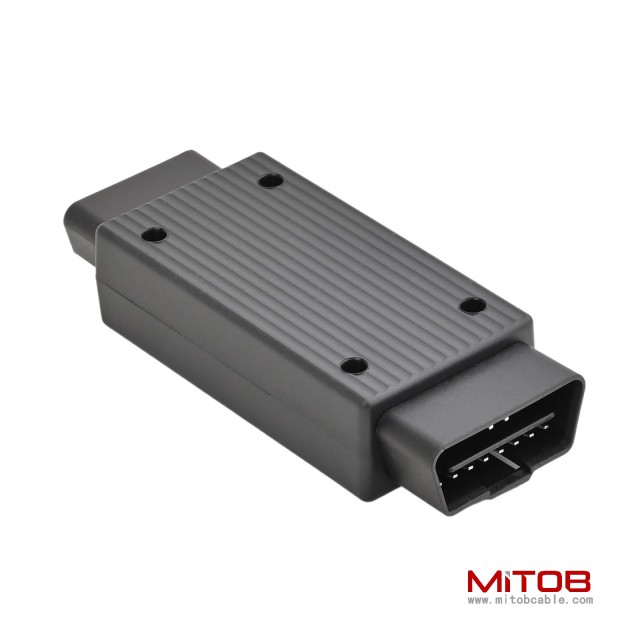 Pocket OBD2 OBDII Full 16 Pin Male to Female OBD Cable Splitter Converter Adapter with 2 USB Port Supply Charging for Diagnostic Extender