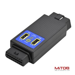 Pocket OBD2 OBDII Full 16 Pin Male to Female OBD Cable Splitter Converter Adapter with 2 USB Port Supply Charging for Diagnostic Extender