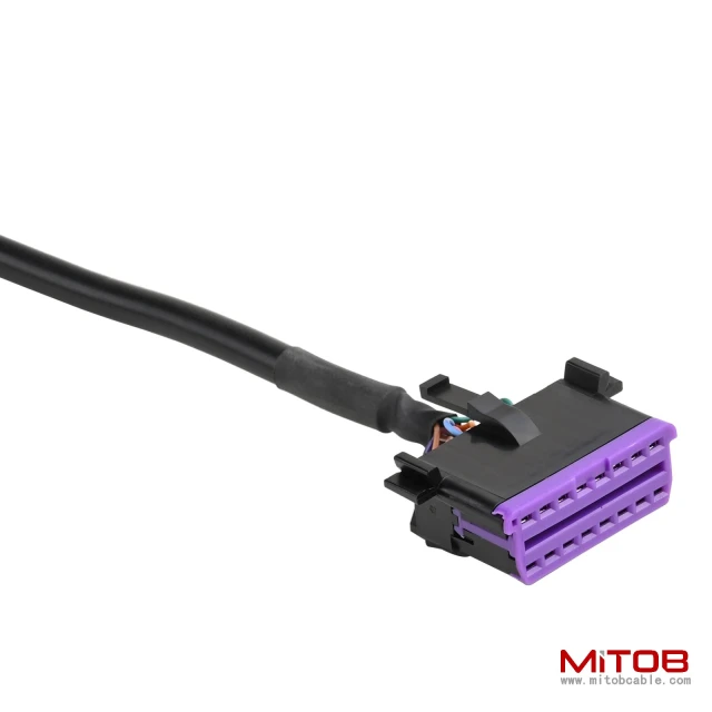 Right Angle OBD2 Splitter Y Cable 1 Male to 2 Female Extension Cable OBD II 16 Pin Cord Adapter 50cm 20inch