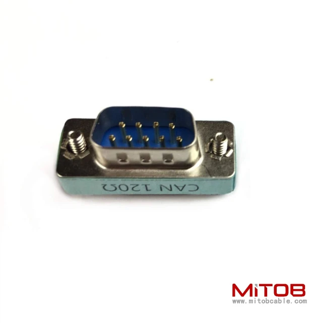 2pcs CAN Bus Terminal Resistance Terminator DB9 120ohm RS323 Serial Male to Female Connector Adapter with 120ohm Resistance