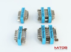6-Pack RS323 Serial DB9 Male to Female Connector Adapter CAN Bus Terminal Resistance Terminator with 120ohm Resistance