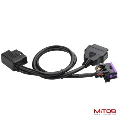 Right Angle OBD2 Splitter Y Cable 1 Male to 2 Female Extension Cable OBD II 16 Pin Cord Adapter 50cm 20inch