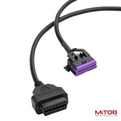 Right Angle OBD2 Splitter Y Cable 1 Male to 2 Female Extension Cable OBD II 16 Pin Cord Adapter 50cm 20inch