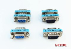 6-Pack RS323 Serial DB9 Male to Female Connector Adapter CAN Bus Terminal Resistance Terminator with 120ohm Resistance