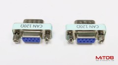 2pcs CAN Bus Terminal Resistance Terminator DB9 120ohm RS323 Serial Male to Female Connector Adapter with 120ohm Resistance