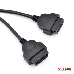 50cm Right Angle OBDII OBD2 16 Pin  Male to Female Splitter Y  Extension Cable Car Diagnostic Extender Cord Adapter