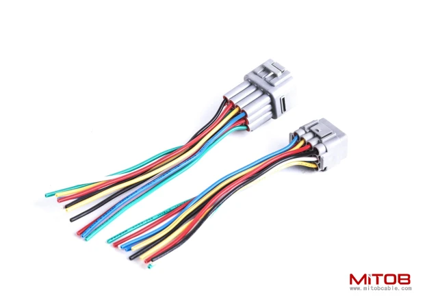 1pcs Male and 1pcs Female 12 Pin Plug Connector Pigtail Cable 12 Way Waterproof Wiring Harness 6inch