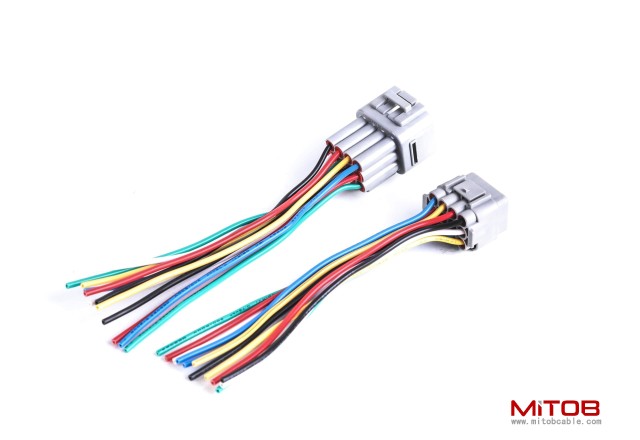 1pcs Male and 1pcs Female 12 Pin Plug Connector Pigtail Cable 12 Way Waterproof Wiring Harness 6inch