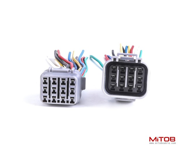 1pcs Male and 1pcs Female 12 Pin Plug Connector Pigtail Cable 12 Way Waterproof Wiring Harness 6inch