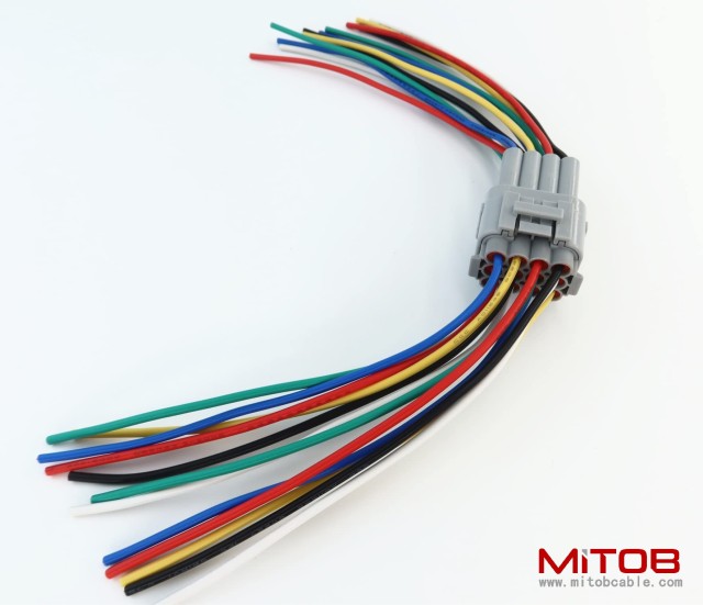 1pcs Male and 1pcs Female 12 Pin Plug Connector Pigtail Cable 12 Way Waterproof Wiring Harness 6inch